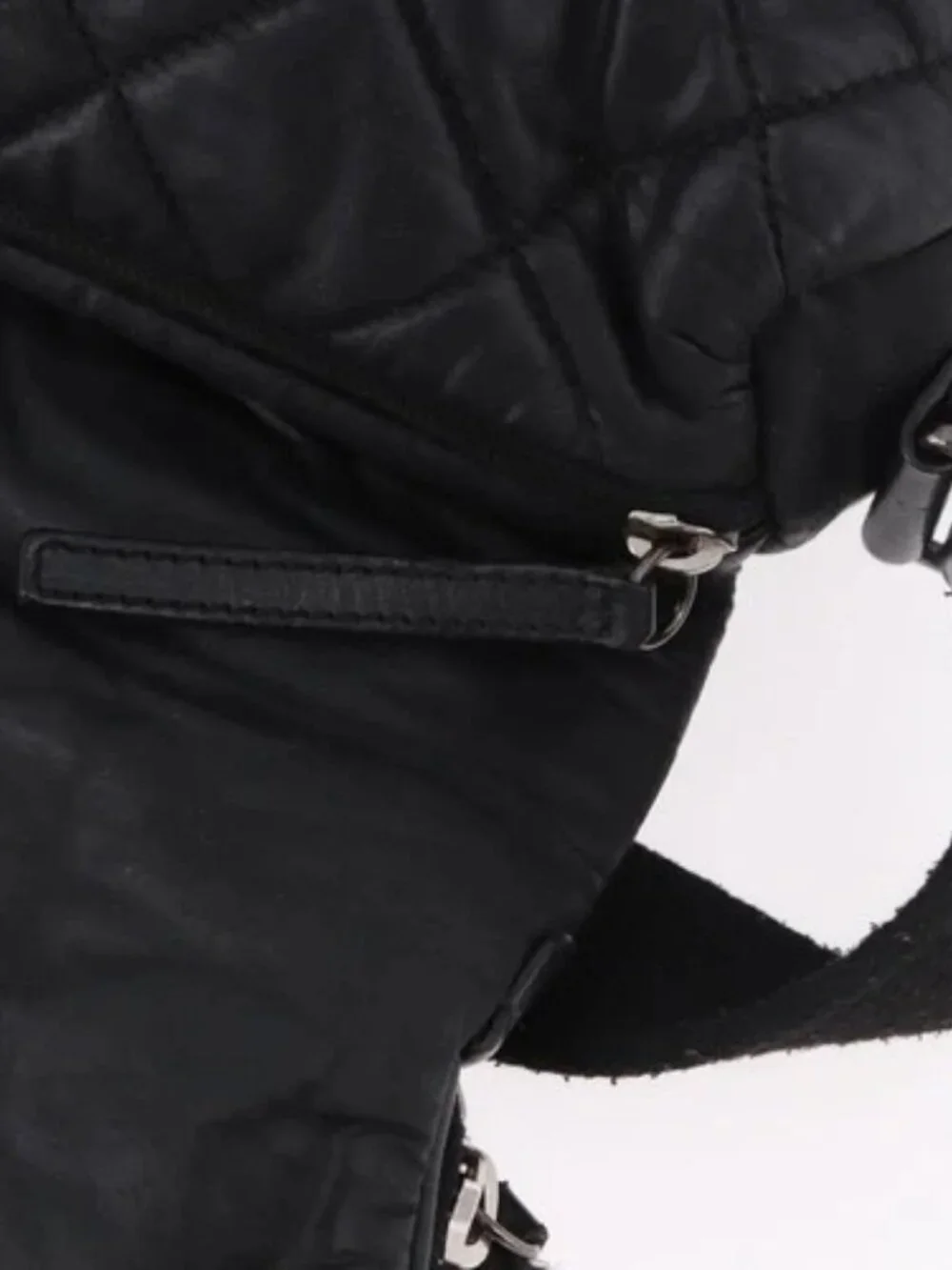 CHANEL Matelasse Shoulder Bag Coated Canvas Black Silver CC Auth bs35469